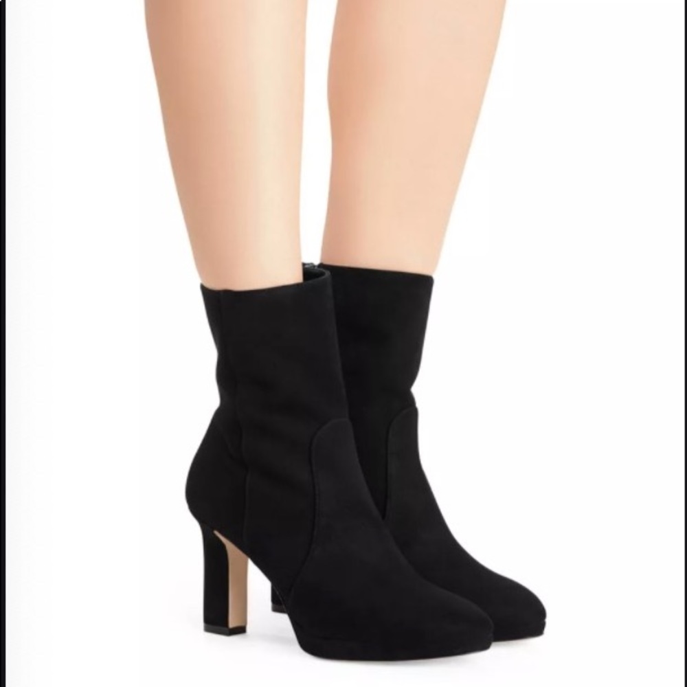 Stuart Weizman black ankle booties
